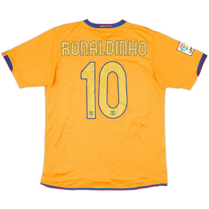2006-08 Barcelona Away Shirt Ronaldinho #10 - 7/10 - (M)