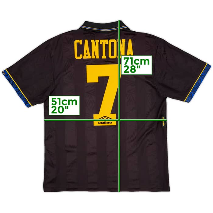 1993-95 Manchester United Away Shirt Cantona #7 - 5/10 - (M)