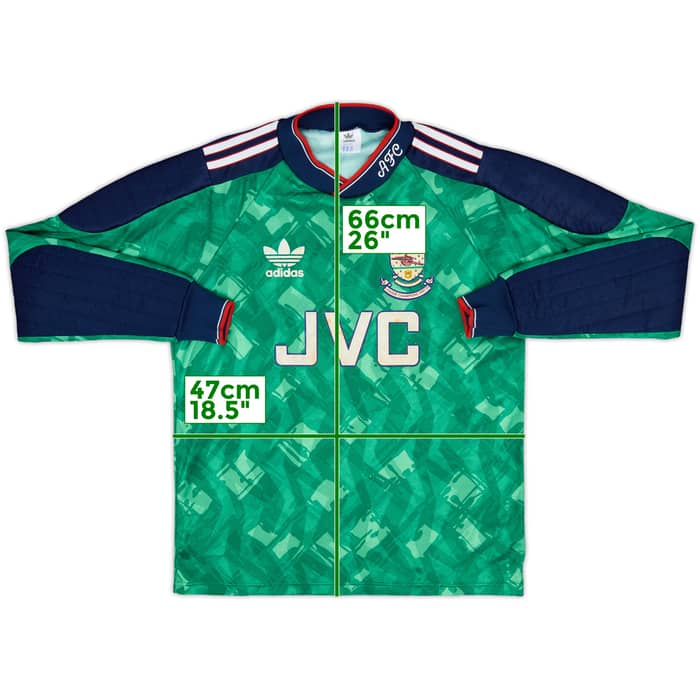 1990-91 Arsenal GK Shirt - 7/10 - (S)