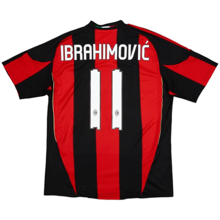 2010-11 AC Milan Home Shirt Ibrahimovic #11 - 8/10 - (M)
