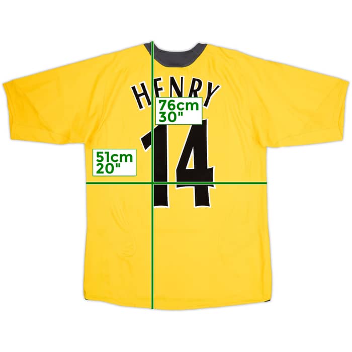2005-06 Arsenal Away Shirt Henry #14 - 8/10 - (M)