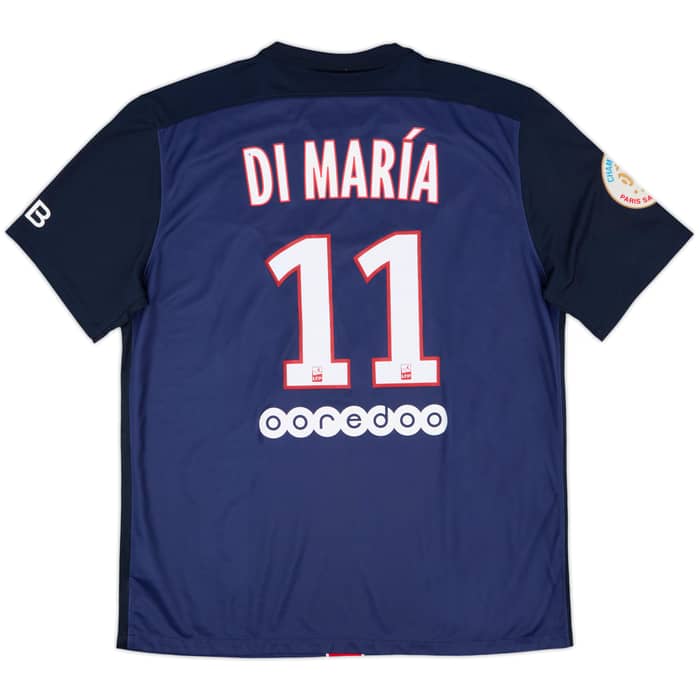 2015-16 Paris Saint-Germain Home Shirt Di Maria #11 - 7/10 - (XL)