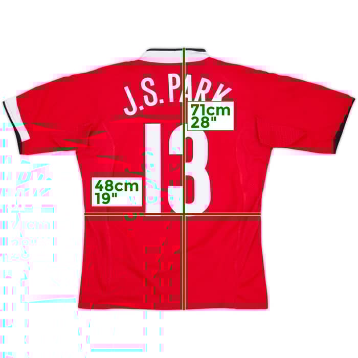 2004-06 Manchester United Home Shirt J.S.Park #13 - 8/10 - (M)