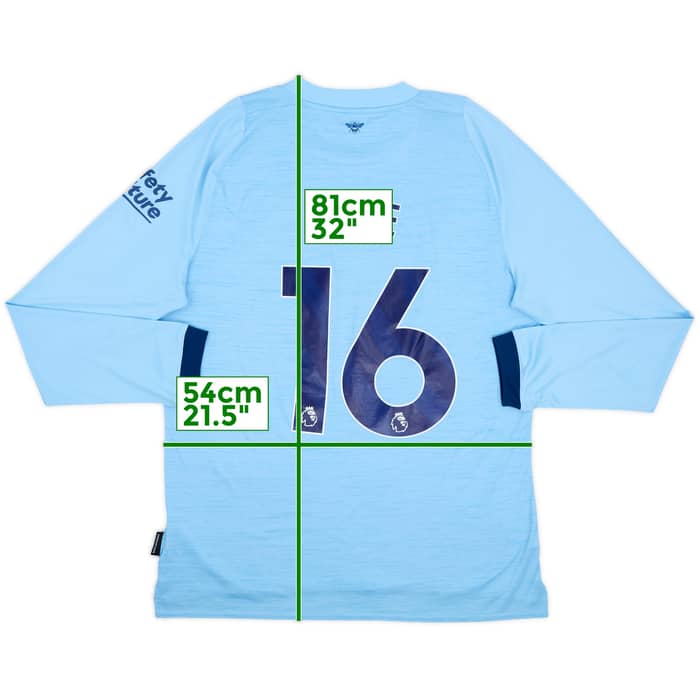 2022-24 Brentford Away L/S Shirt Mee #16 - 9/10 - (XL)