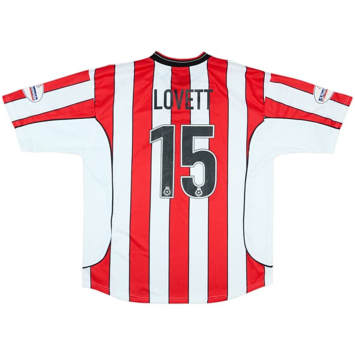 2002-03 Brentford Match Issue Home Shirt Lovett #15