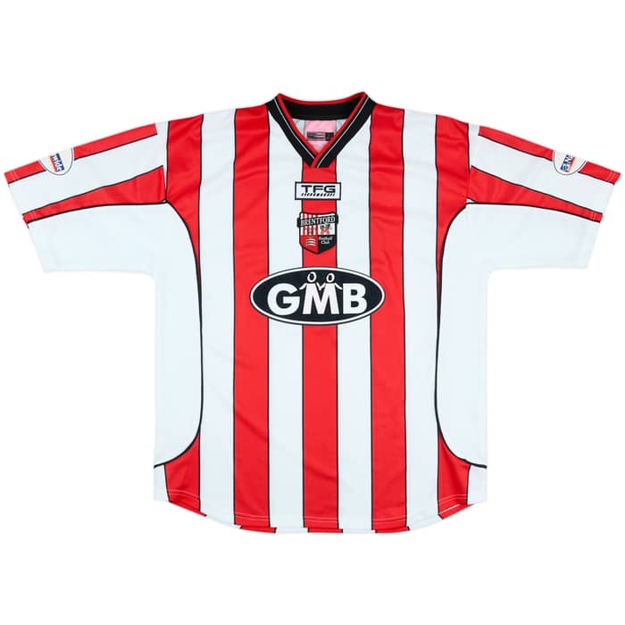 2002-03 Brentford Match Issue Home Shirt Lovett #15