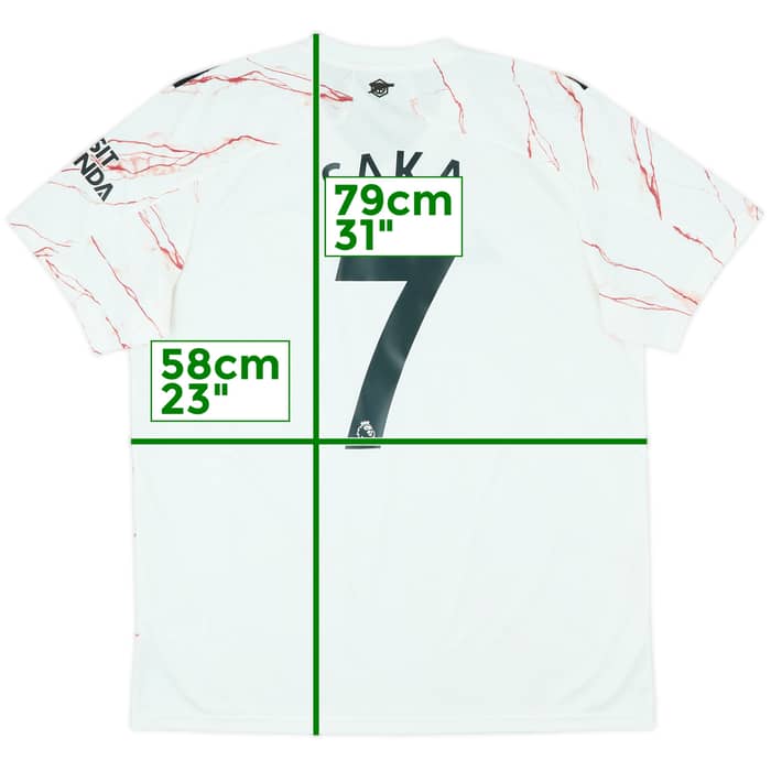 2020-21 Arsenal Away Shirt Saka #7 - 8/10 - (XL)
