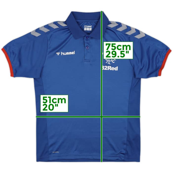 2018-19 Rangers Hummel Polo Shirt - 8/10 - (M)