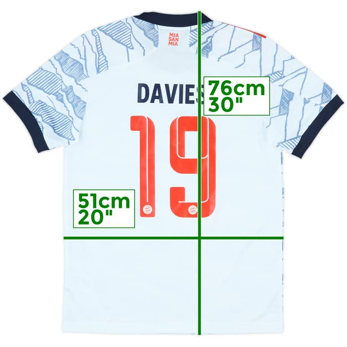 2021-22 Bayern Munich Third Shirt Davies #19 - 10/10 - (M)