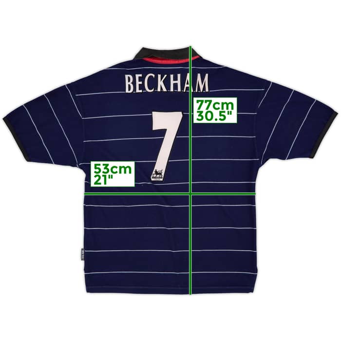 1999-00 Manchester United Away Shirt Beckham #7 - 7/10 - (M)