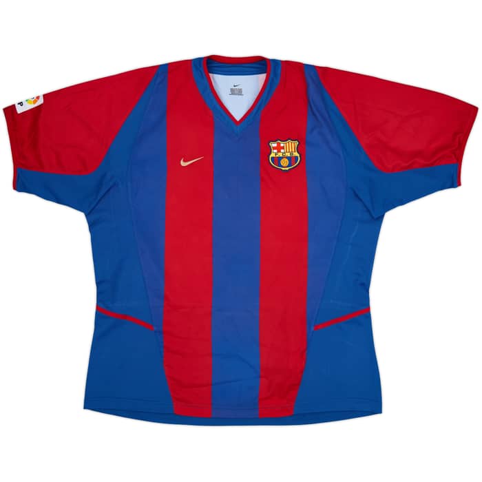 2002-03 Barcelona Home Shirt Riquelme #10 - 8/10 - (XL)