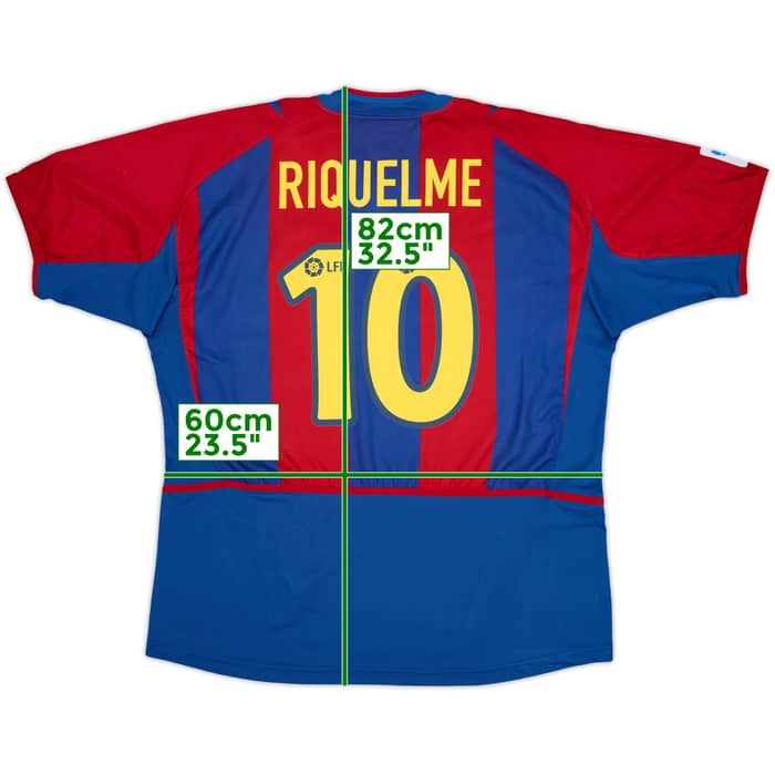 2002-03 Barcelona Home Shirt Riquelme #10 - 8/10 - (XL)