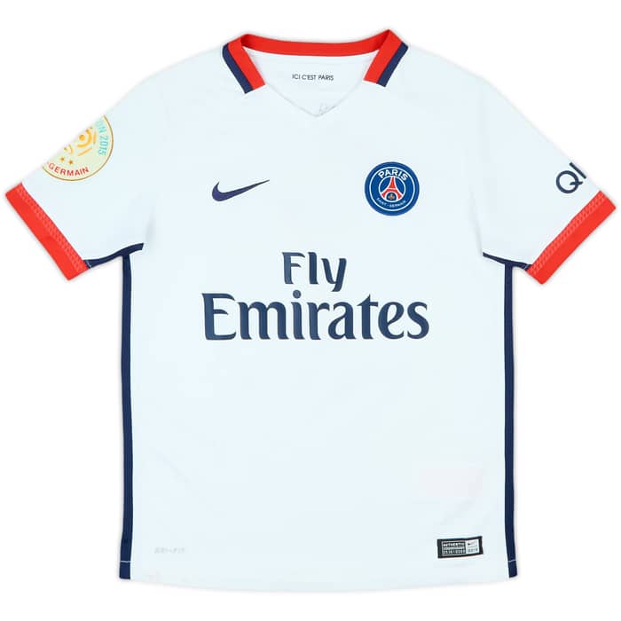 2015-16 Paris Saint-Germain Away Shirt Lucas #7 - 7/10 - (M.Boys)