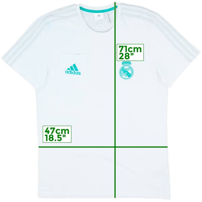 2017-18 Real Madrid adidas Cotton Tee - 9/10 - (M)