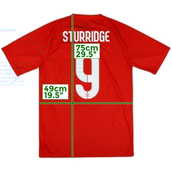 2014-15 England Away Shirt Sturridge #9 - 10/10 - (S)