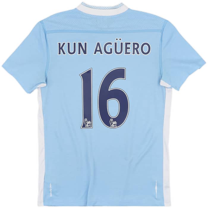 2011-12 Manchester City Home Shirt Kun Aguero #16 - 8/10 - (M)