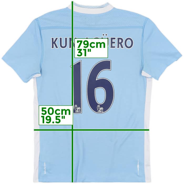 2011-12 Manchester City Home Shirt Kun Aguero #16 - 8/10 - (M)