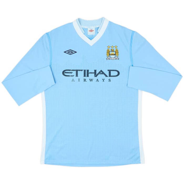 2011-12 Manchester City Home L/S Shirt Kun Aguero #16 - 6/10 - (M)