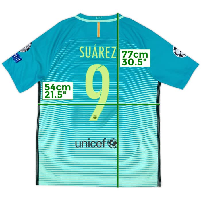 2016-17 Barcelona Third Shirt Suarez #9 - 10/10 - (L)