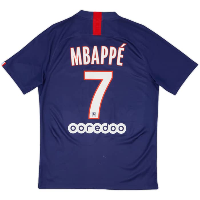 2019-20 Paris Saint-Germain Home Shirt Mbappe #7 - 7/10 - (M)