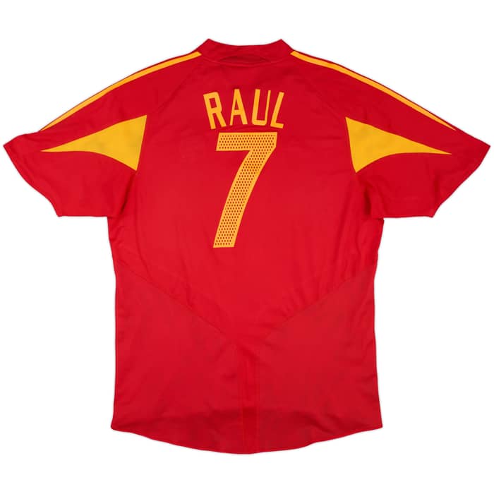 2004-06 Spain Home Shirt Raul #7 - 8/10 - (XL)
