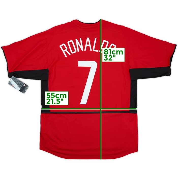 2002-04 Manchester United Home Shirt Ronaldo #7 (L)