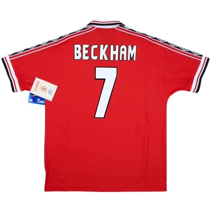 1998-00 Manchester United Home Shirt Beckham #7 (XL)