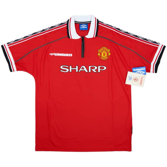 1998-00 Manchester United Home Shirt Beckham #7 (XL)