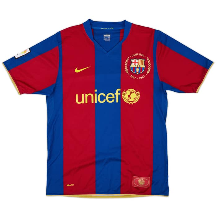 2007-08 Barcelona Home Shirt Ronaldinho #10 - 10/10 - (M)