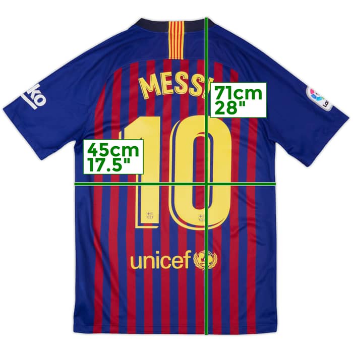 2018-19 Barcelona Home Shirt Messi #10 - 10/10 - (S)