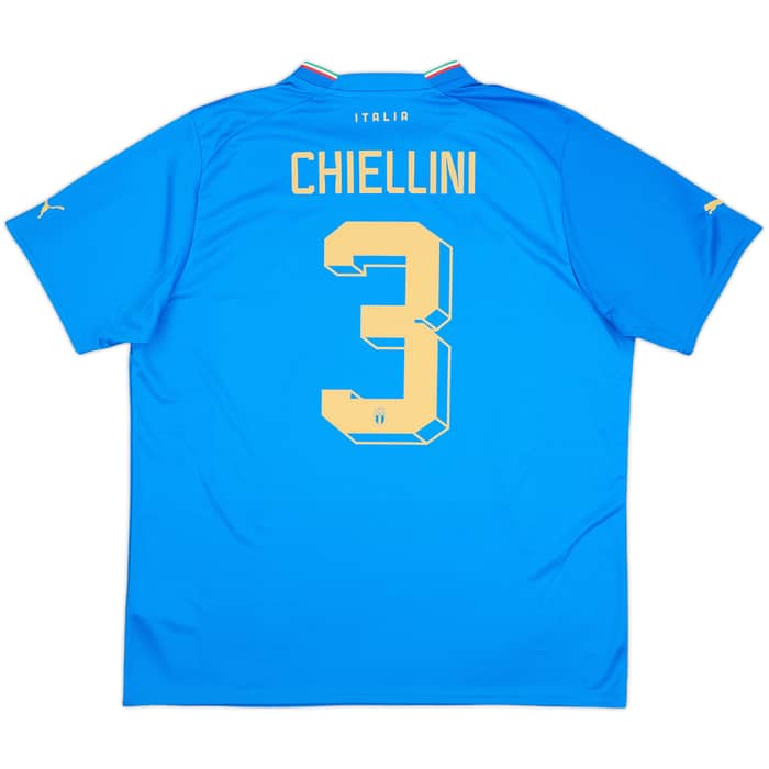 2022-23 Italy Home Shirt Chiellini #3 - 9/10 - (XL)
