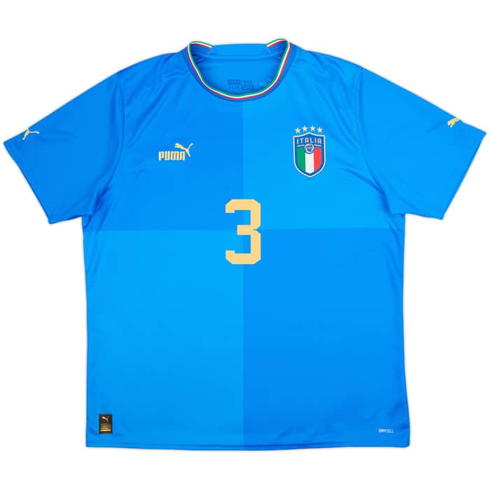 2022-23 Italy Home Shirt Chiellini #3 - 9/10 - (XL)