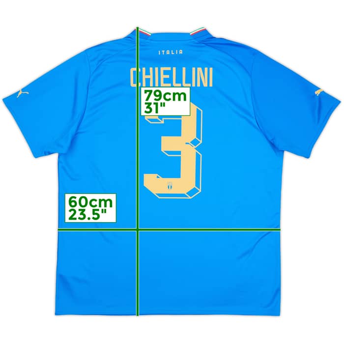 2022-23 Italy Home Shirt Chiellini #3 - 9/10 - (XL)