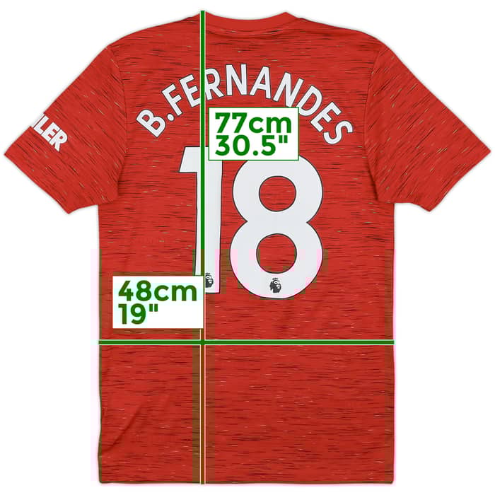 2020-21 Manchester United Home Shirt B.Fernandes #18 - 9/10 - (S)