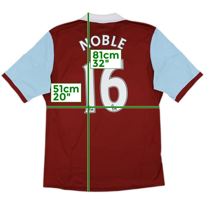 2013-14 West Ham Home Shirt Noble #16 - 9/10 - (L)