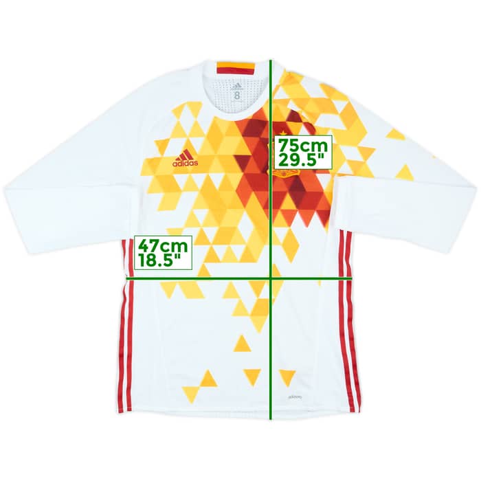 2016-17 Spain Player Issue Away L/S Shirt - 10/10 - (L)