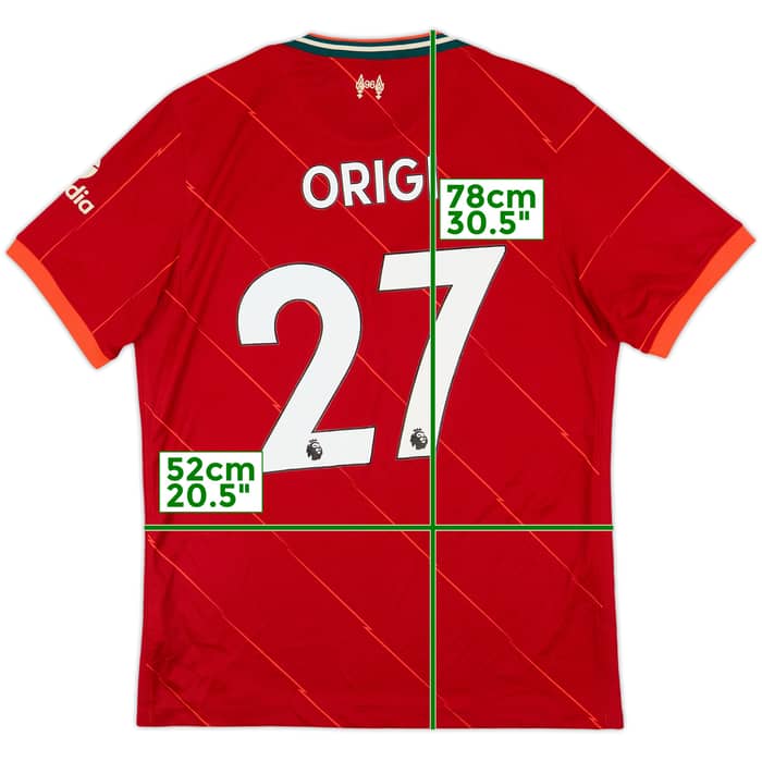 2021-22 Liverpool Home Shirt Origi #27 - 8/10 - (L)