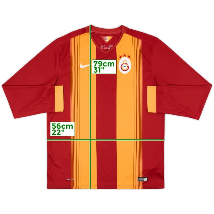 2014-15 Galatasaray Home L/S Shirt - 8/10 - (L)