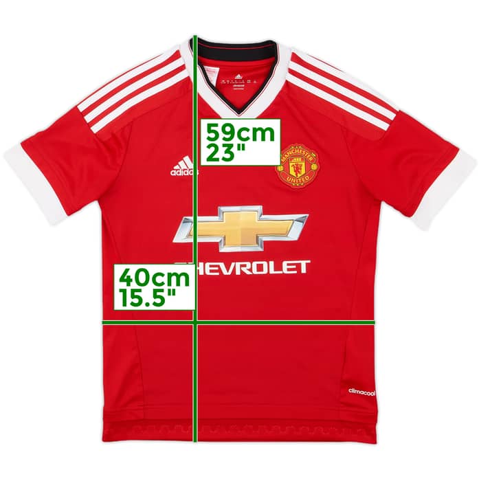 2015-16 Manchester United Home Shirt - 8/10 - (M.Boys)