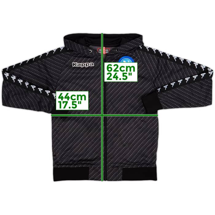 2017-18 Napoli Kappa Hooded Track Jacket - 8/10 - (S)