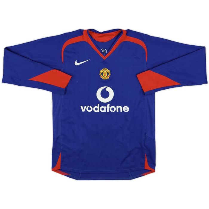 2005-06 Manchester United Away L/S Shirt - 8/10 - (L.Boys)