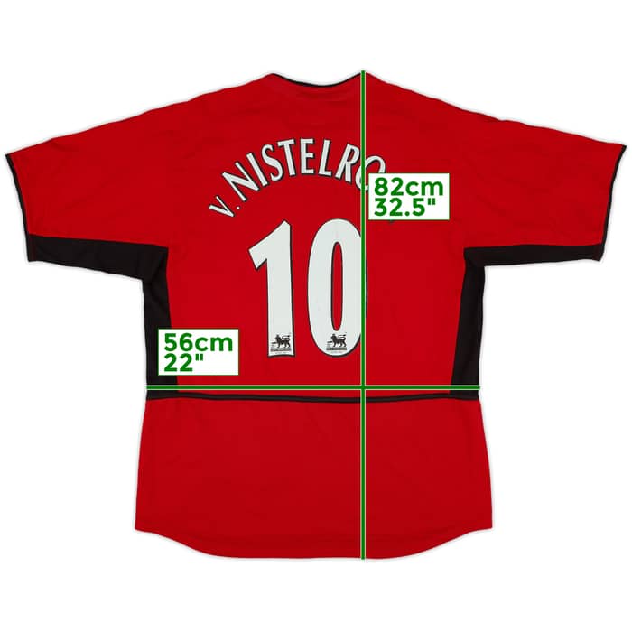 2002-04 Manchester United Home Shirt V.Nistelrooy #10 - 8/10 - (L)