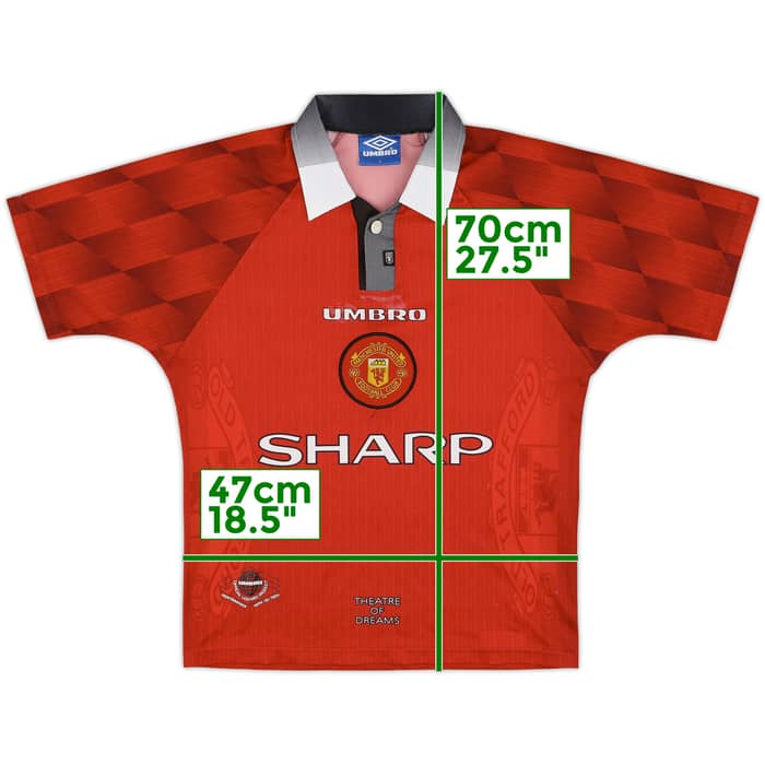 1996-98 Manchester United Home - 7/10 - (Y)