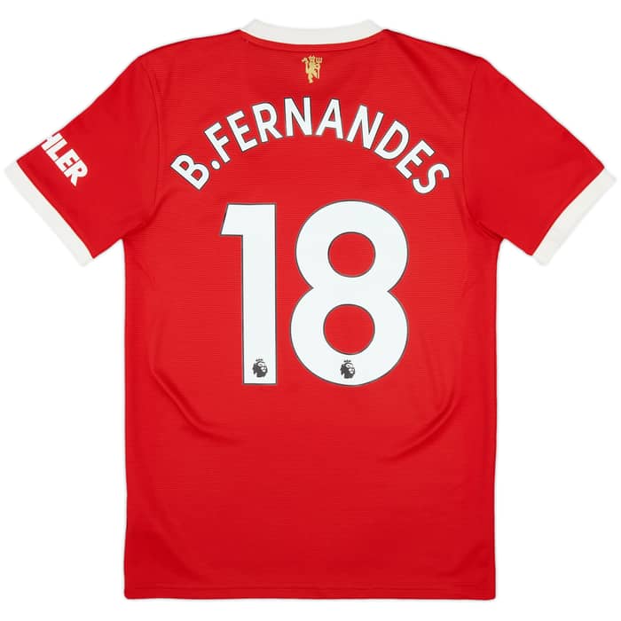 2021-22 Manchester United Home Shirt B.Fernandes #18 - 8/10 - (S)