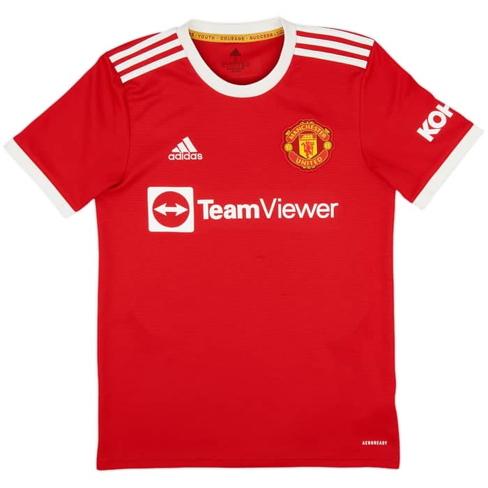 2021-22 Manchester United Home Shirt B.Fernandes #18 - 8/10 - (S)