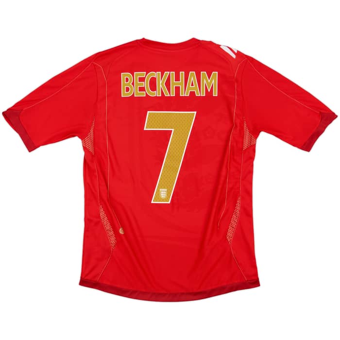 2006-08 England Away Shirt Beckham #7 - 5/10 - (M)
