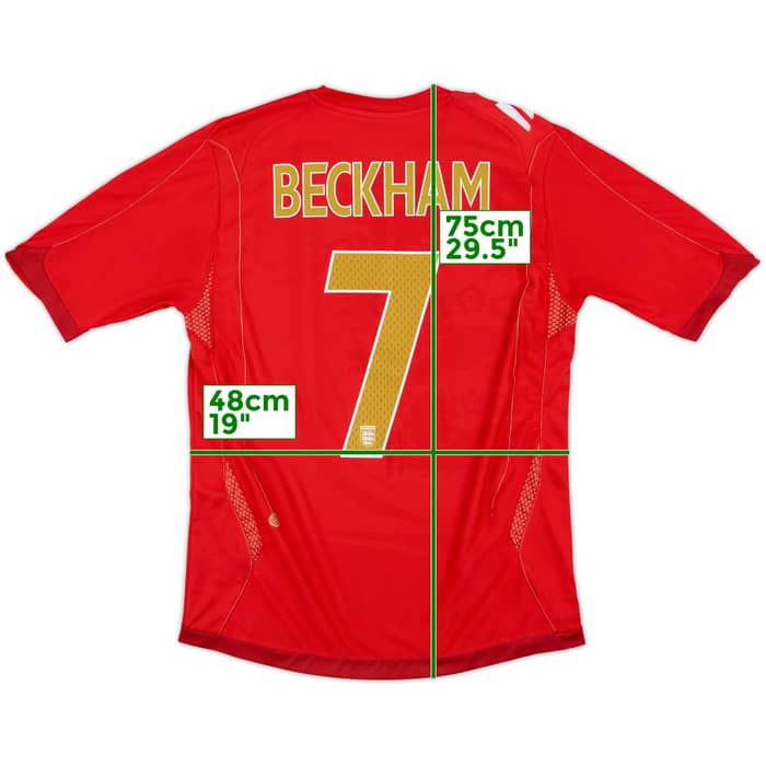 2006-08 England Away Shirt Beckham #7 - 5/10 - (M)