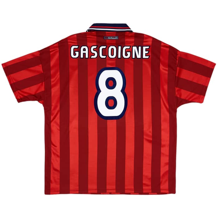 1997-99 England Away Shirt Gascoigne #8 - 10/10 - (XXL)