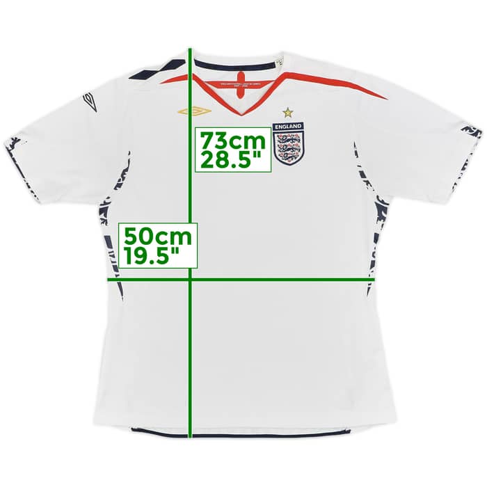 2007-09 England Home Shirt - 5/10 - (Women's XL)
