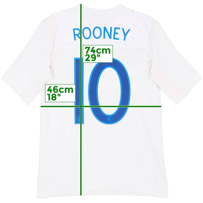 2010-11 England Home Shirt Rooney #10 - 6/10 - (S)